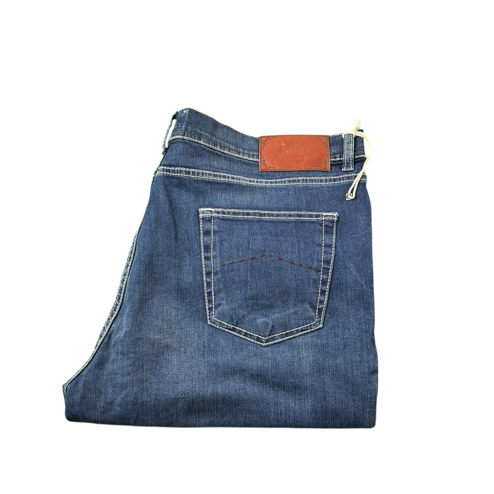 Luigi Borrelli Napoli Dark Wash Straight Mens Jeans 40x33 NWT Modello Chiaia-LB